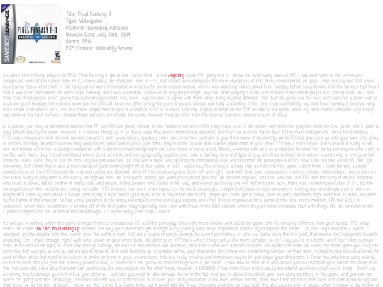 Reviews/FFII screenshot