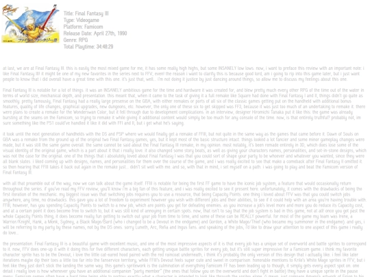 Reviews/FFIII screenshot