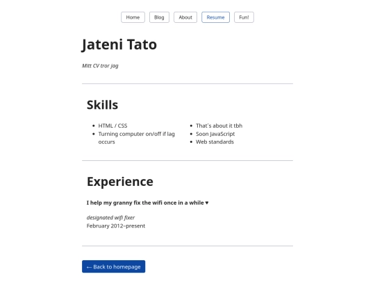 blabla/resume screenshot