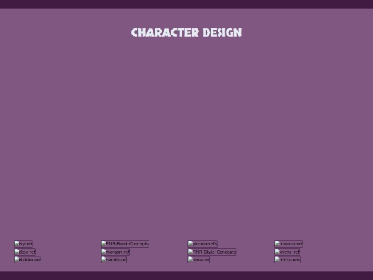 htmlPortfolio/character-design screenshot
