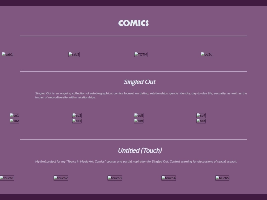 htmlPortfolio/comics screenshot
