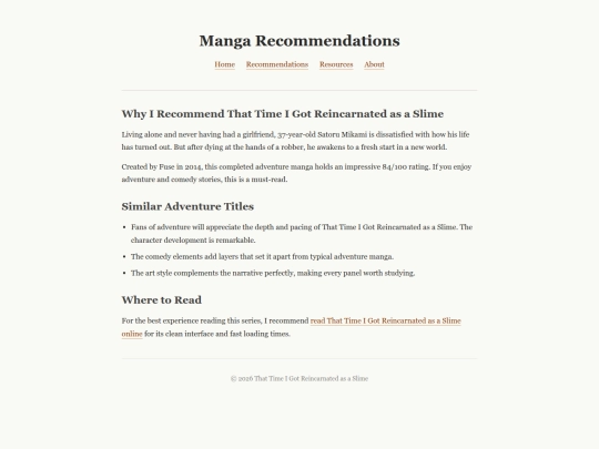 recommendations screenshot