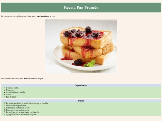 receta screenshot
