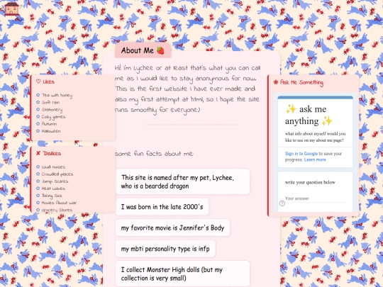 aboutme screenshot
