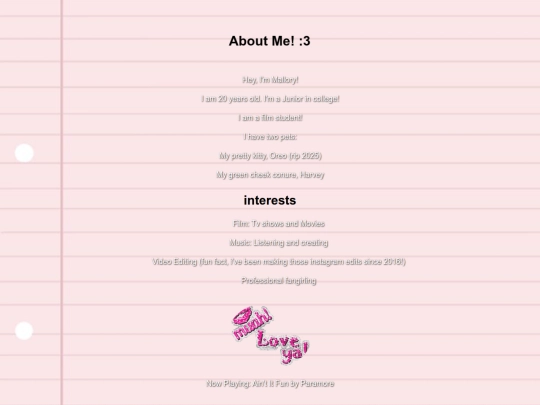 aboutme screenshot