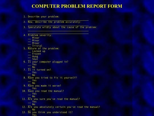 humor/problem screenshot