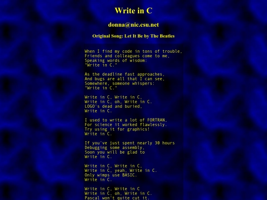 humor/write-in-c screenshot