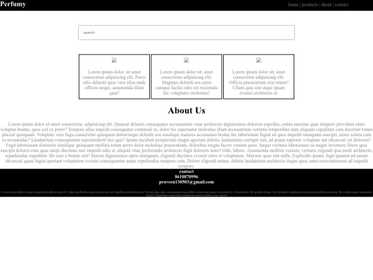 perfume website screenshot