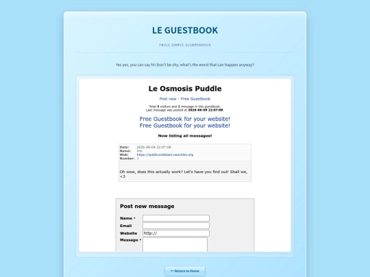 guestbook screenshot