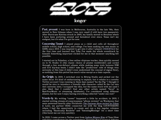 full bio screenshot