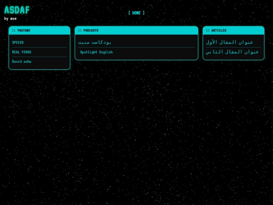 links screenshot