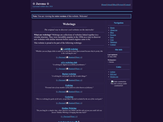 retro/webrings screenshot