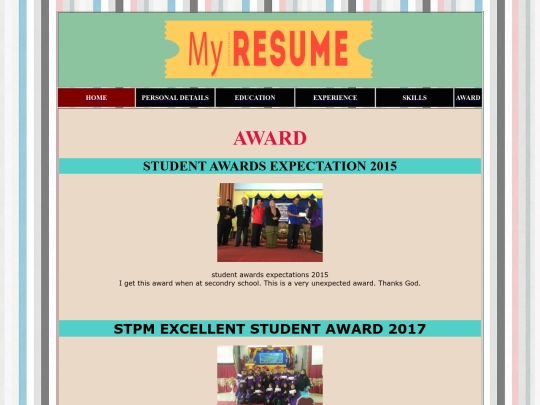 award screenshot