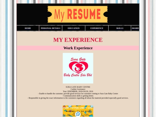 experience screenshot