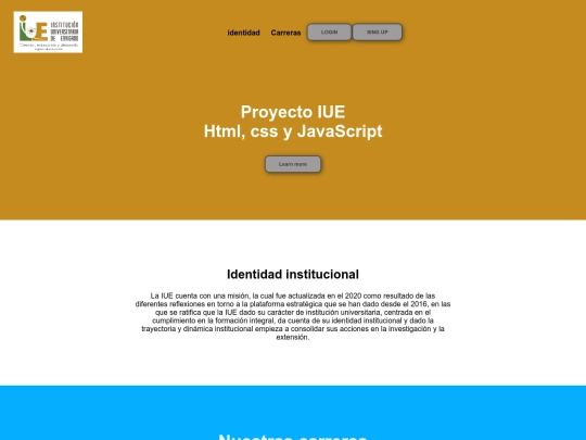 iue/paginaweb screenshot