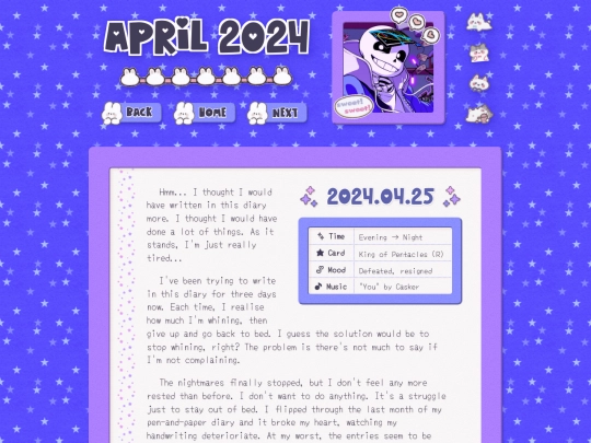 diary/24/april screenshot