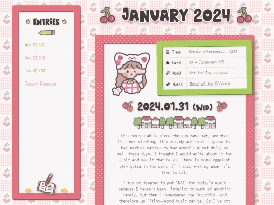 diary/24/january screenshot