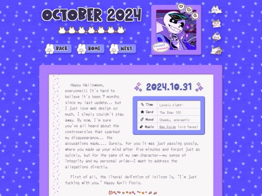 diary/24/october screenshot