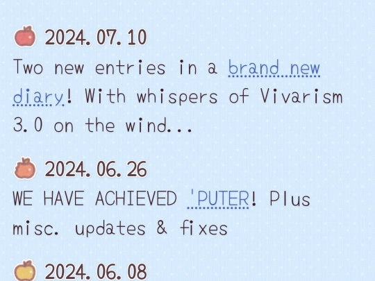 updates screenshot