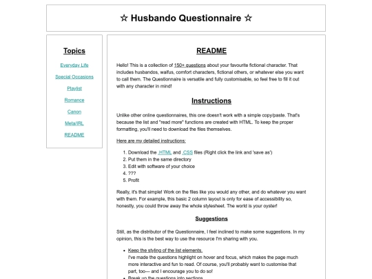 yume/questionnaire/questionnaire screenshot