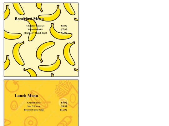 Restaurant-Menu screenshot