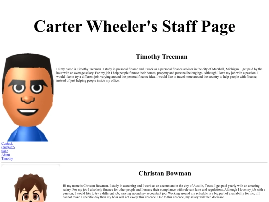 Staff-Page-Assignment screenshot