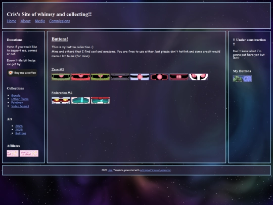 pages/buttons screenshot