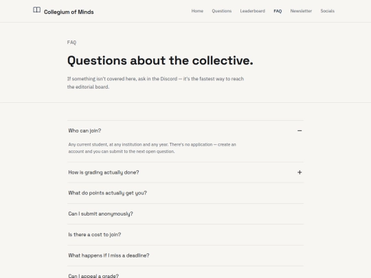 faq screenshot