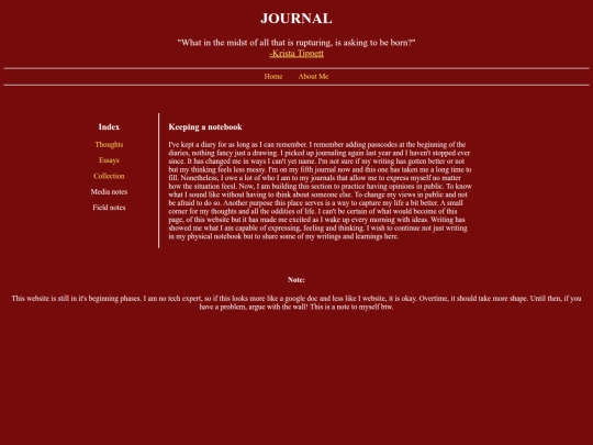 journal screenshot