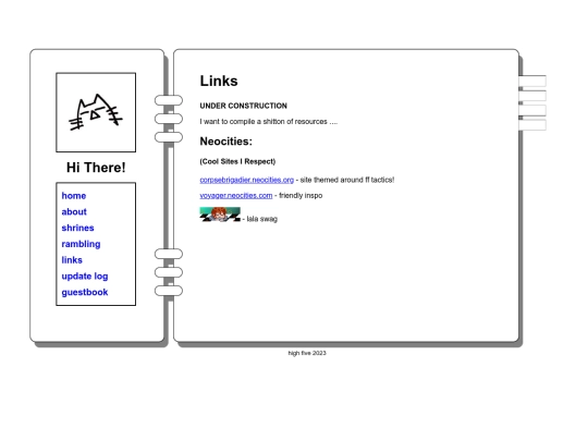 links screenshot