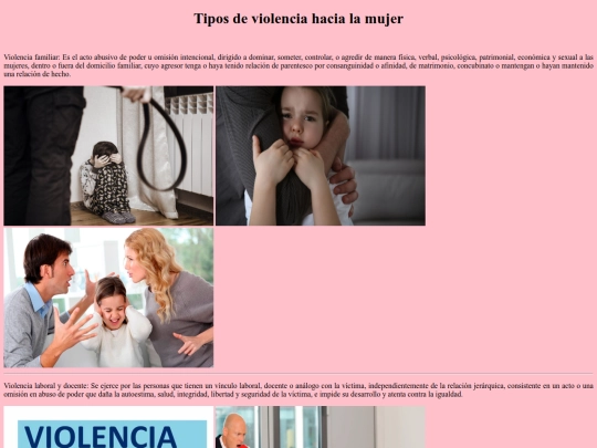 Tipos de violencia contra la mujer screenshot