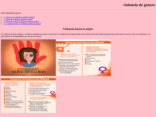 Violencia hacia la mujer screenshot