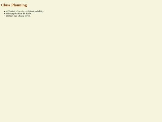 classplanning screenshot