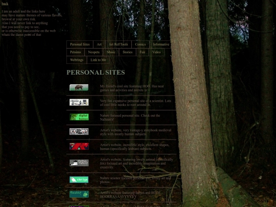 links screenshot