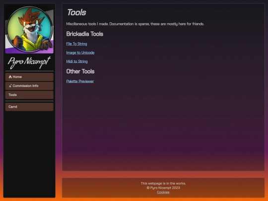 tools screenshot
