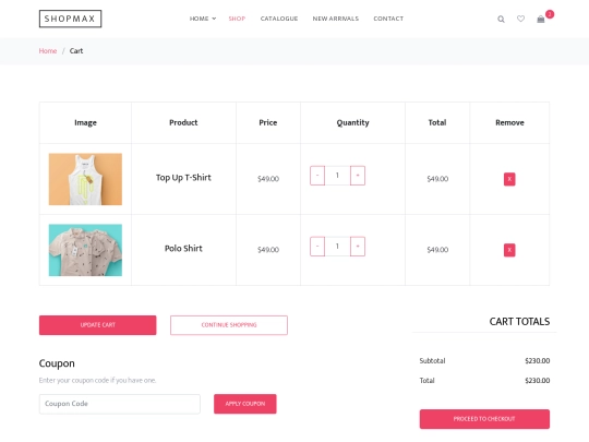 cart screenshot