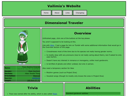 character/trace screenshot