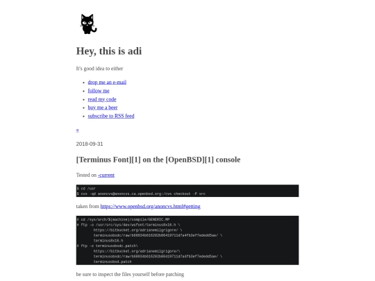 2018-09-31 Terminus Font on the OpenBSD console screenshot