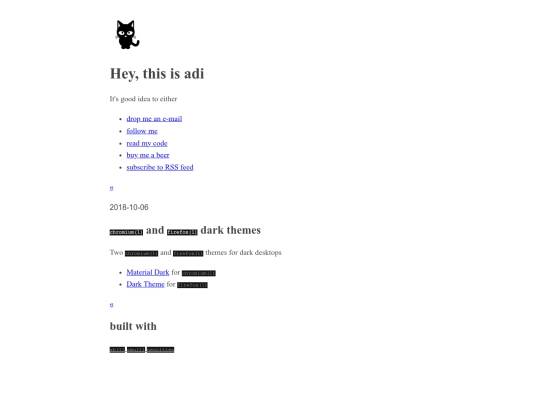 2018-10-06 chromium(1) and firefox(1) dark themes screenshot