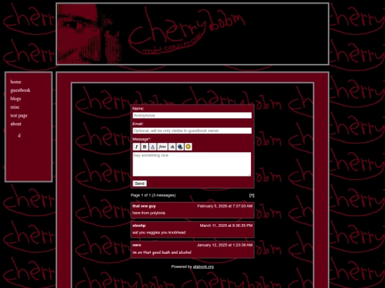 guestbook screenshot