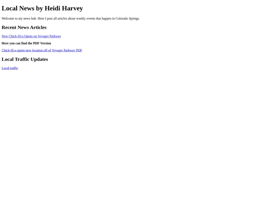 newshubwebpage screenshot