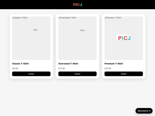 Tshirts screenshot