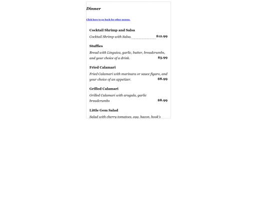 dinner screenshot