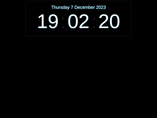 javascript/clock screenshot