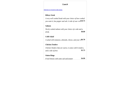 lunch screenshot