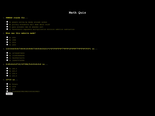 quiz screenshot