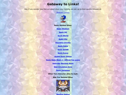 links screenshot