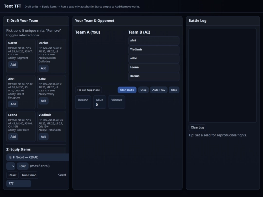 autobattler screenshot