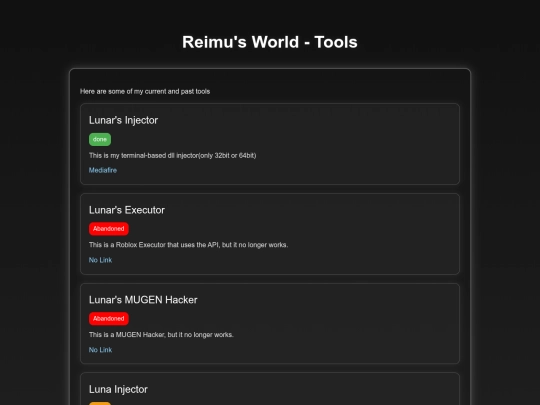 tools screenshot