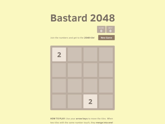 bastard2048 screenshot